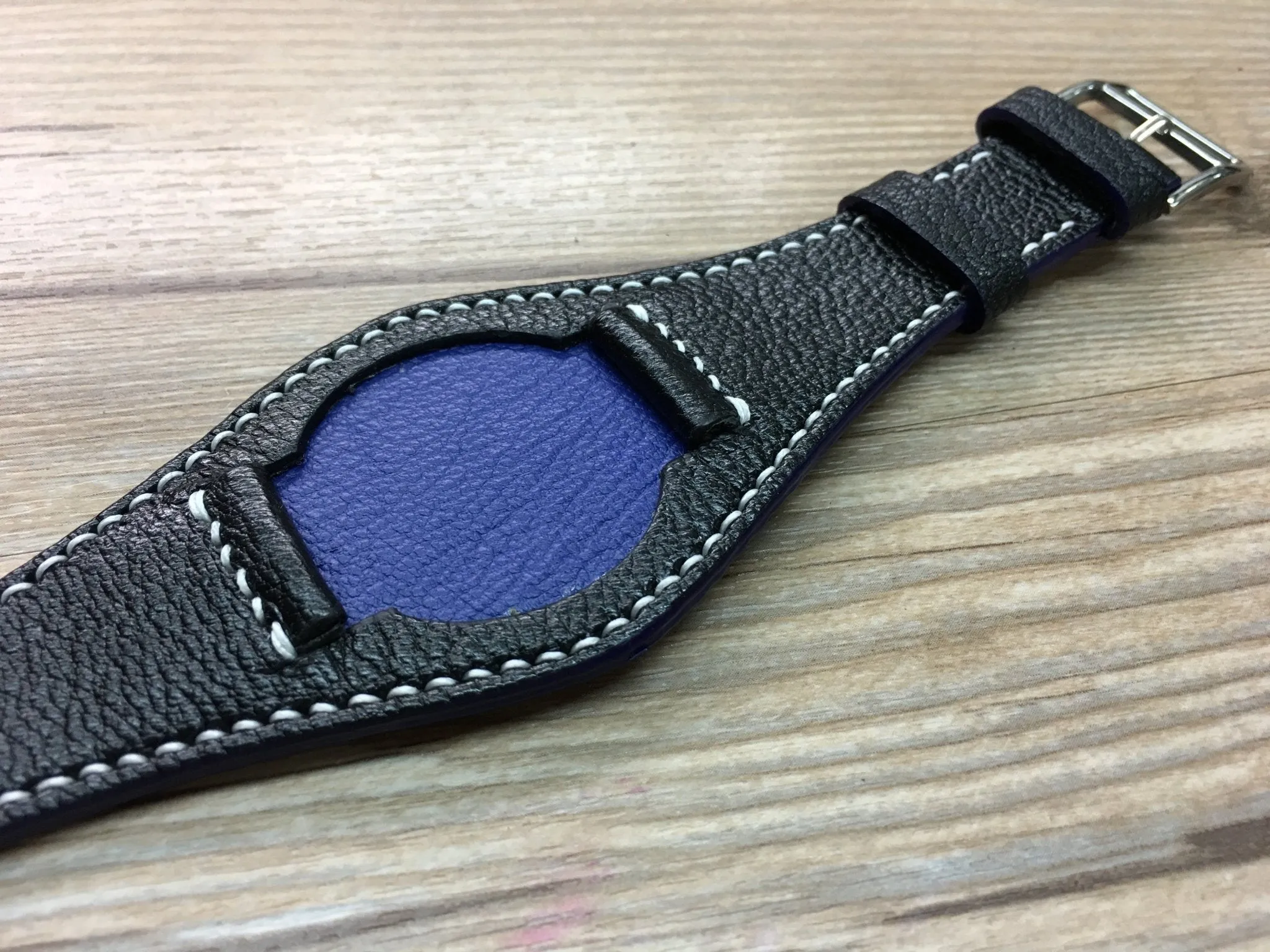 Leather Watch Strap 20mm, Black Leather Watch Band, Leather Cuff Watch Straps, Leather Bund Watch Straps 19mm 18mm 22mm, Christmas Gift Ideas