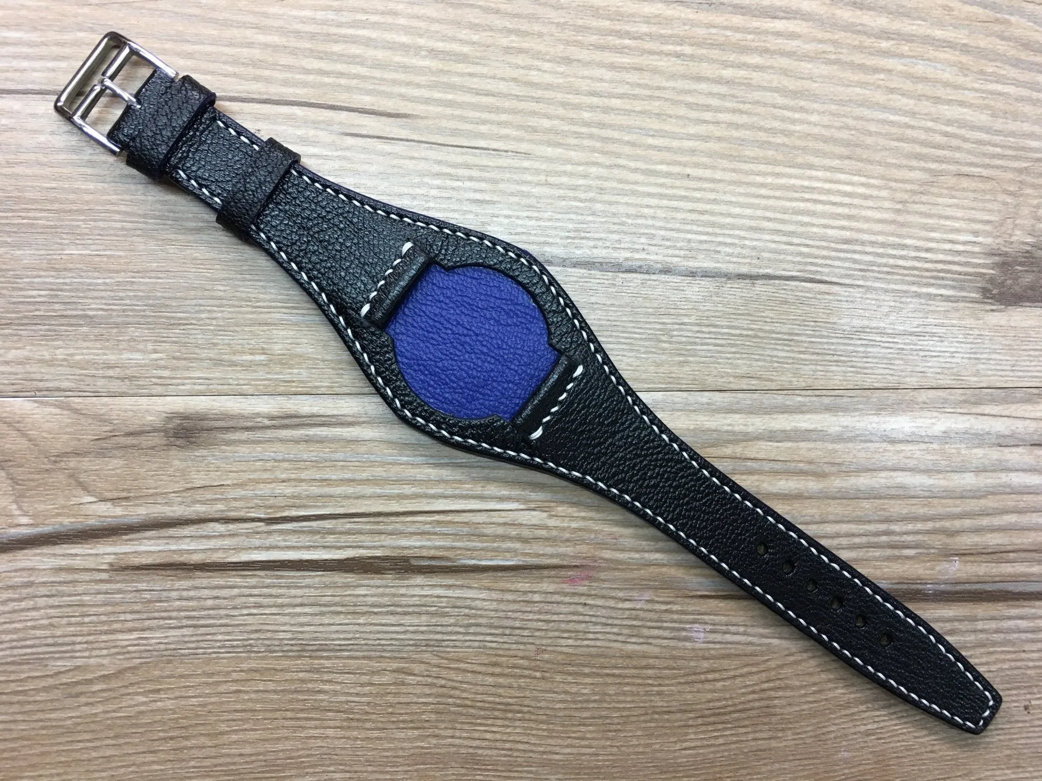 Leather Watch Strap 20mm, Black Leather Watch Band, Leather Cuff Watch Straps, Leather Bund Watch Straps 19mm 18mm 22mm, Christmas Gift Ideas
