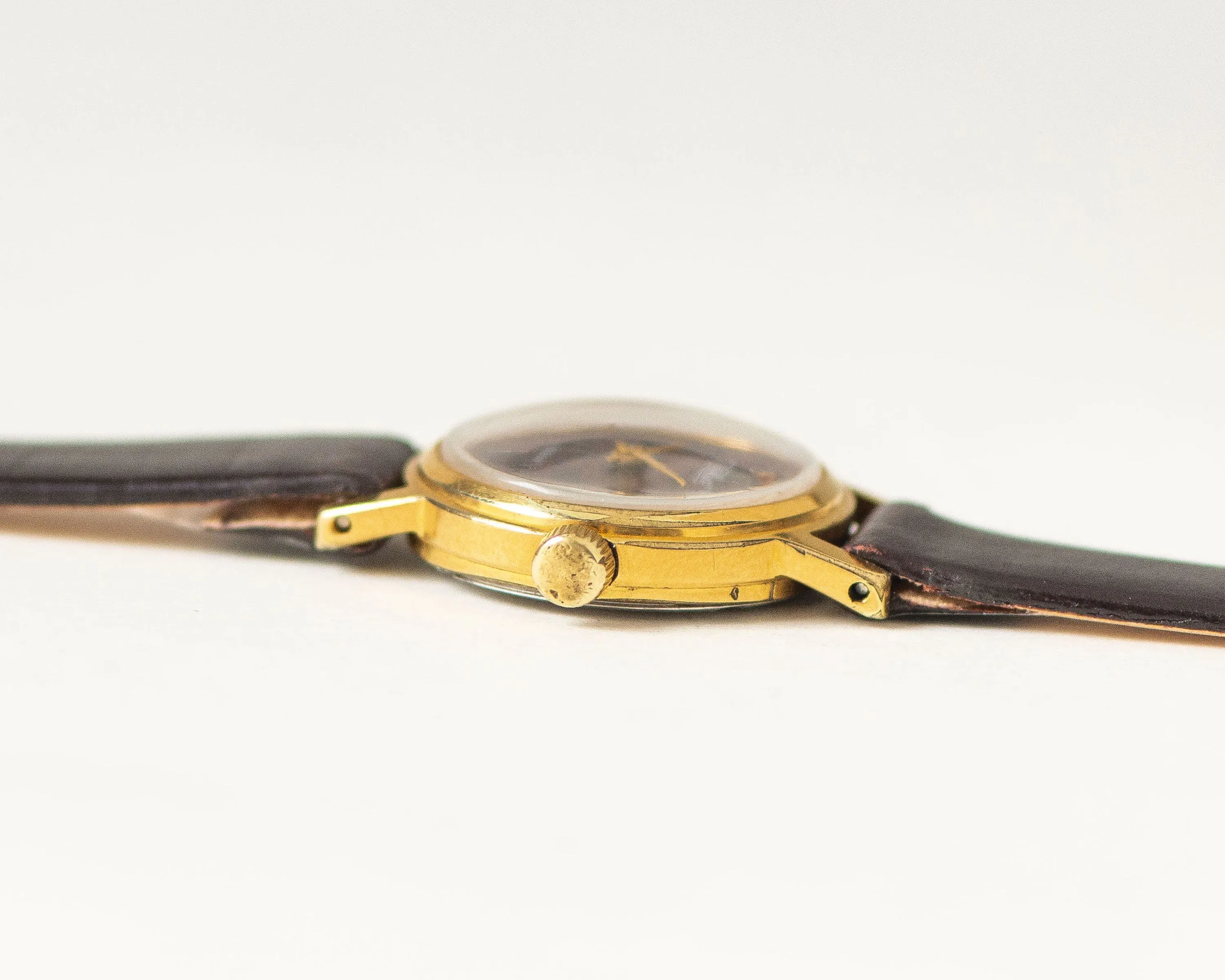 Limited edition women watch burgundy wild cat pattern dial, vintage lady watch Glory gold plated jewelry gift lady, new genuine leather band