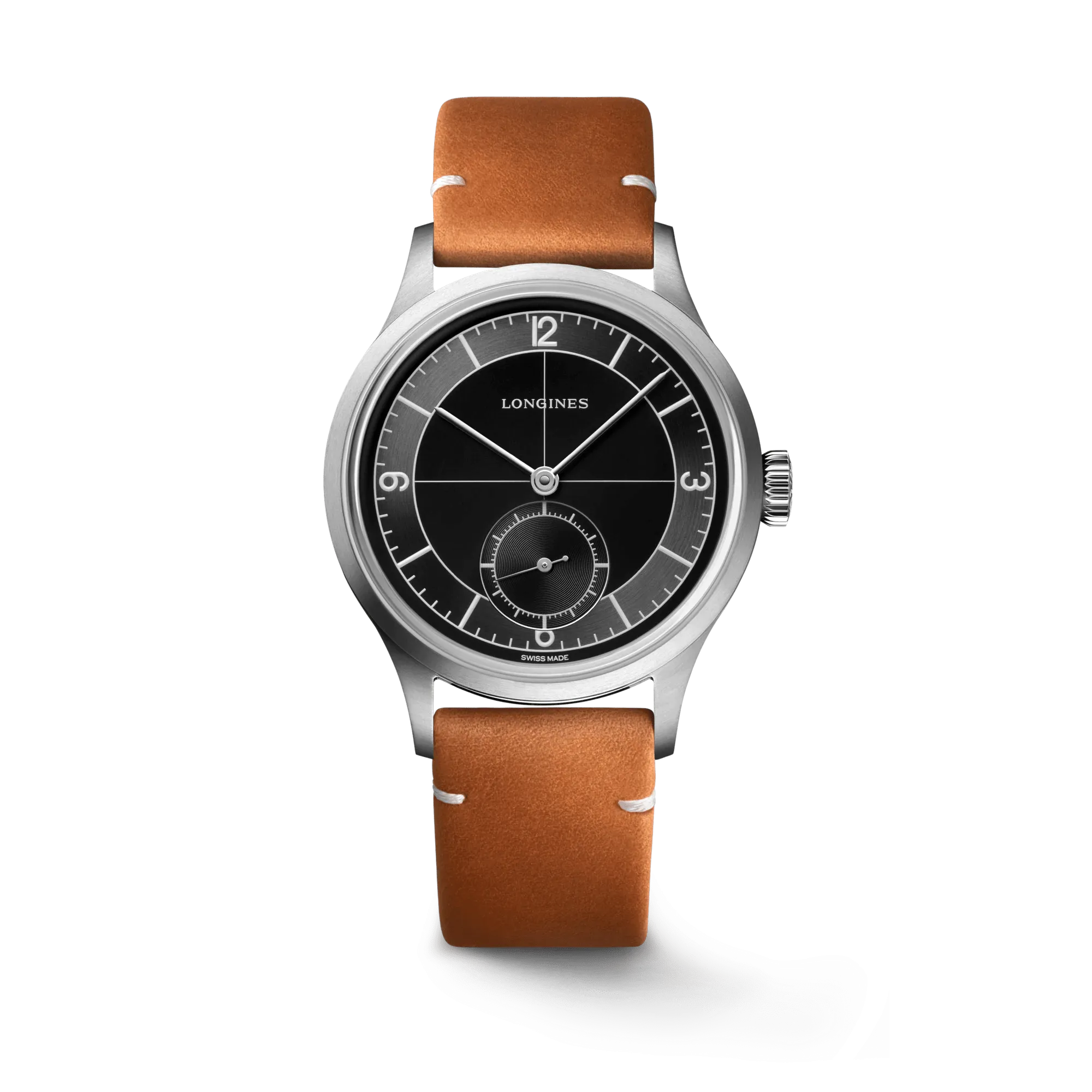 Longines Heritage Classic Sector Dial Brown Strap Men's Watch L28284532