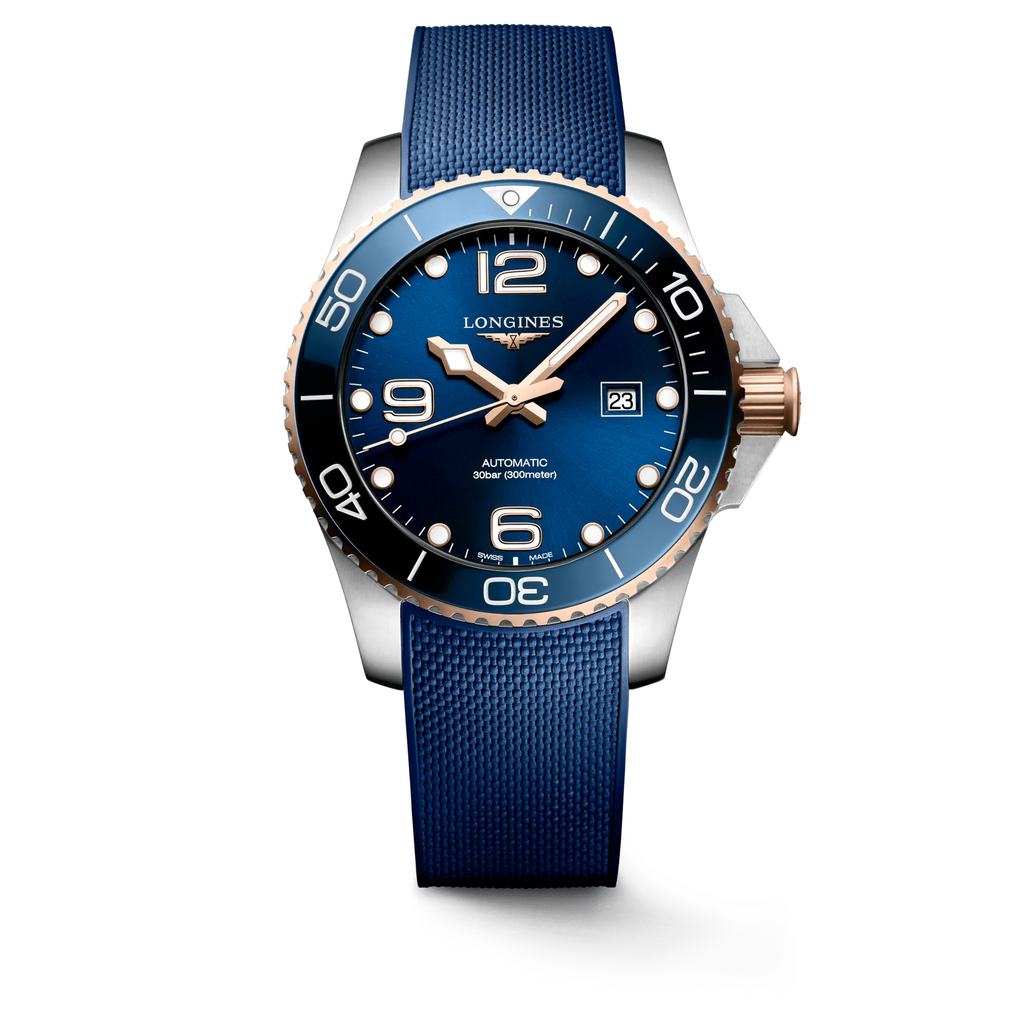 Longines HydroConquest 43mm Rose Gold-Blue Men's Watch L37823989