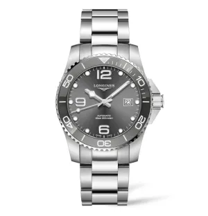 Longines HydroConquest Collection 41mm Sunray Grey Dial Gent's Watch