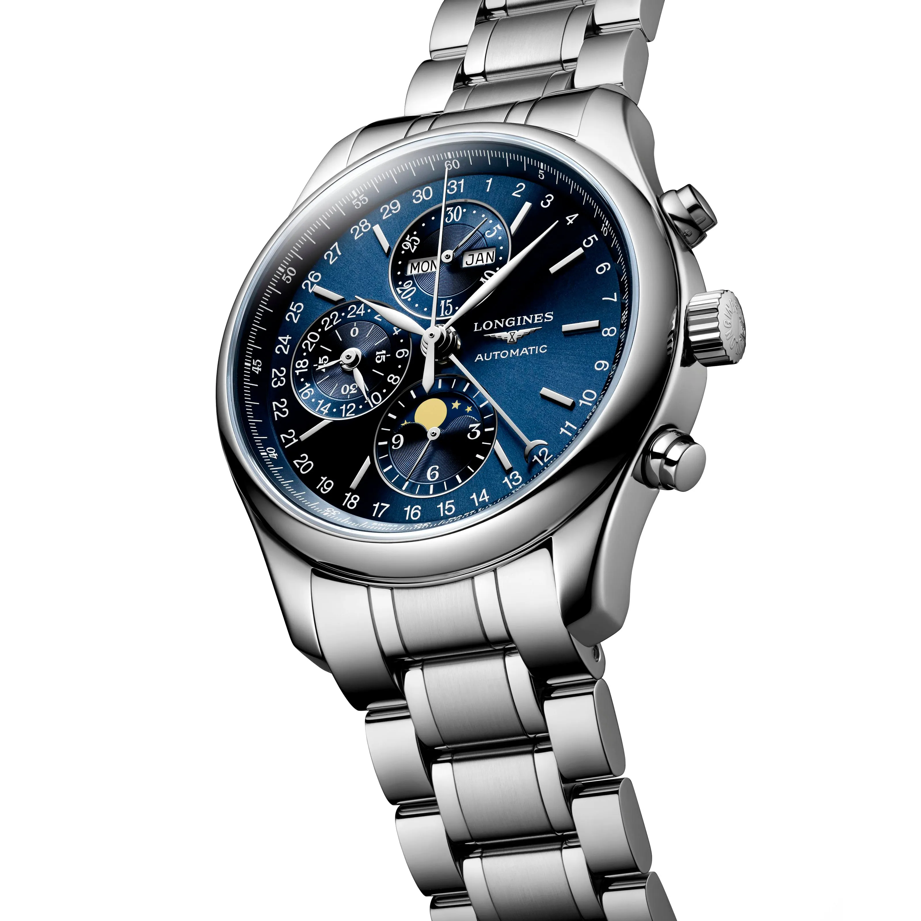 Longines Master Collection 42mm Blue Chronograph Dial Gent's Watch