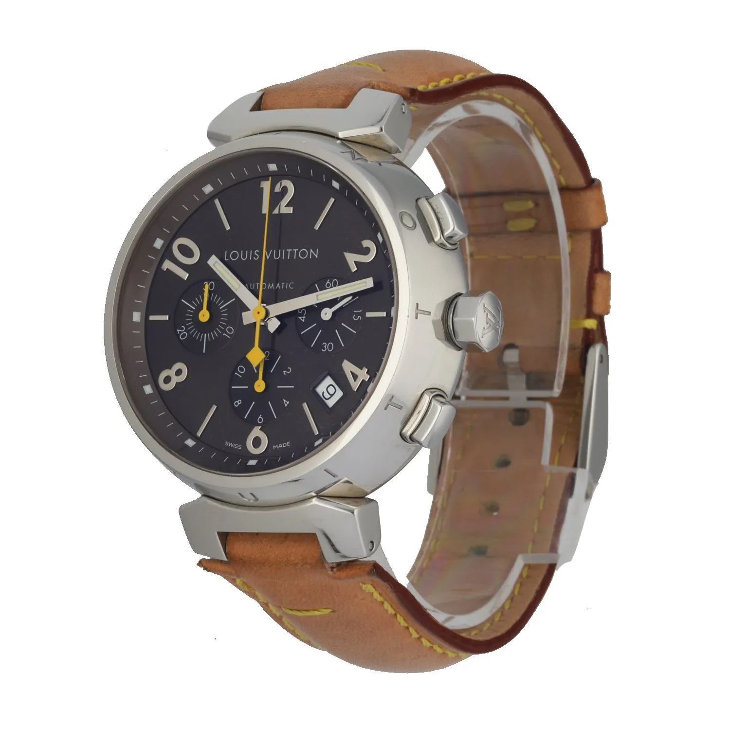 Louis Vuitton Q1121 Chronograph Stainless Steel Automatic Men's Watch