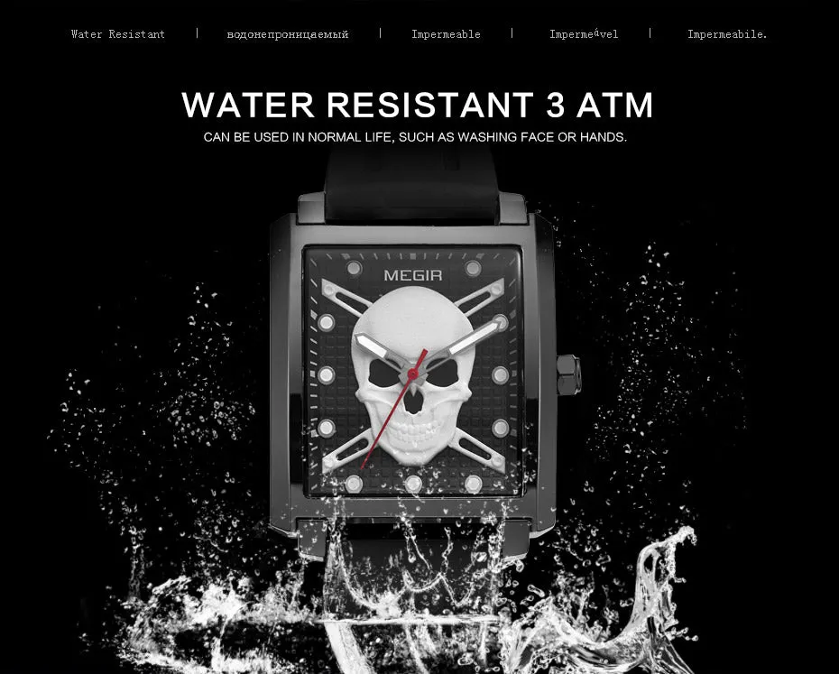 Luminous Skull Watch