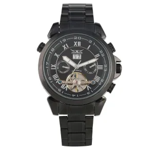 Luxury Jaragar Wrist Watch Automatic Sport Calendar Tourbillon Rubber Watch