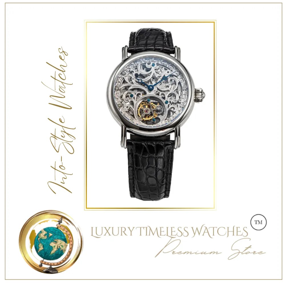 Luxury Tourbillion 12 Diamond Designer Watch