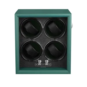 Mainspring Oxford Guardian 4-Slot Watch Winder Emerald Green