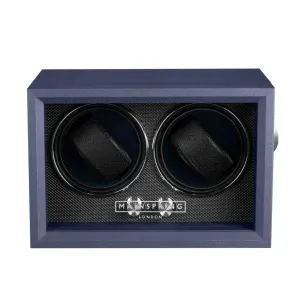 Mainspring Oxford Guardian Dual Slot Watch Winder Royal Blue