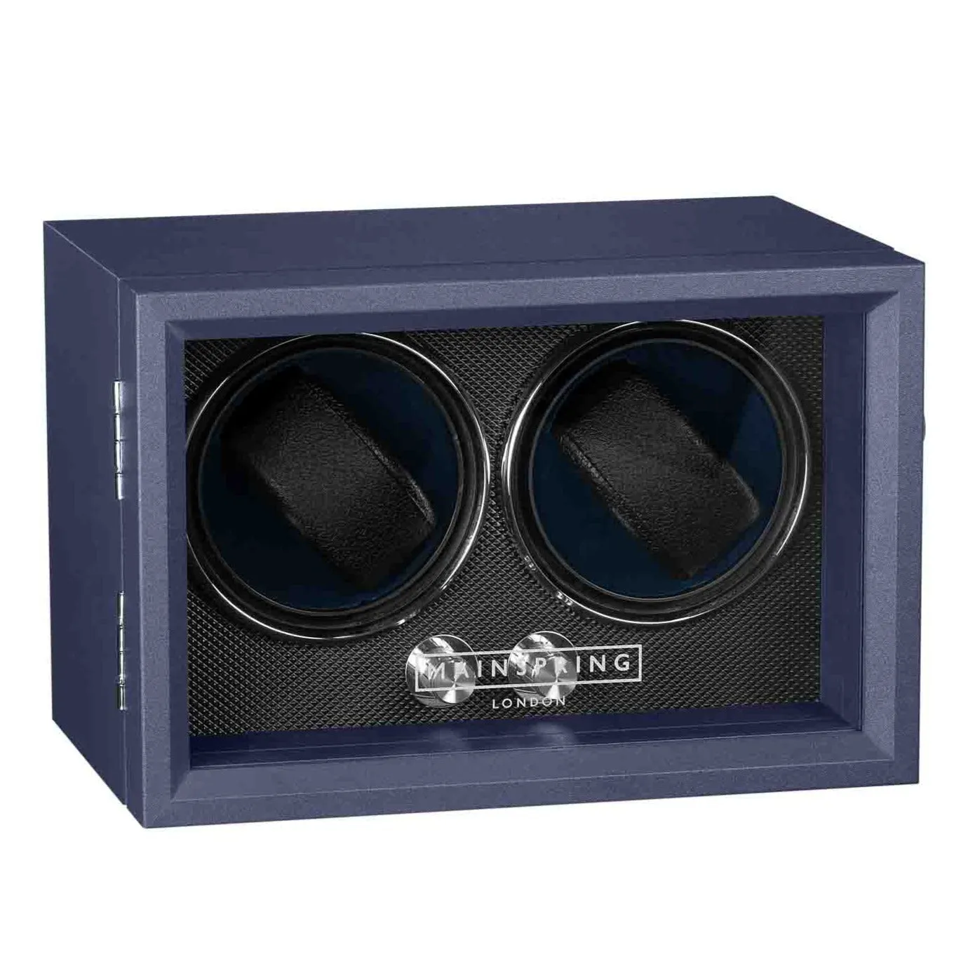 Mainspring Oxford Guardian Dual Slot Watch Winder Royal Blue