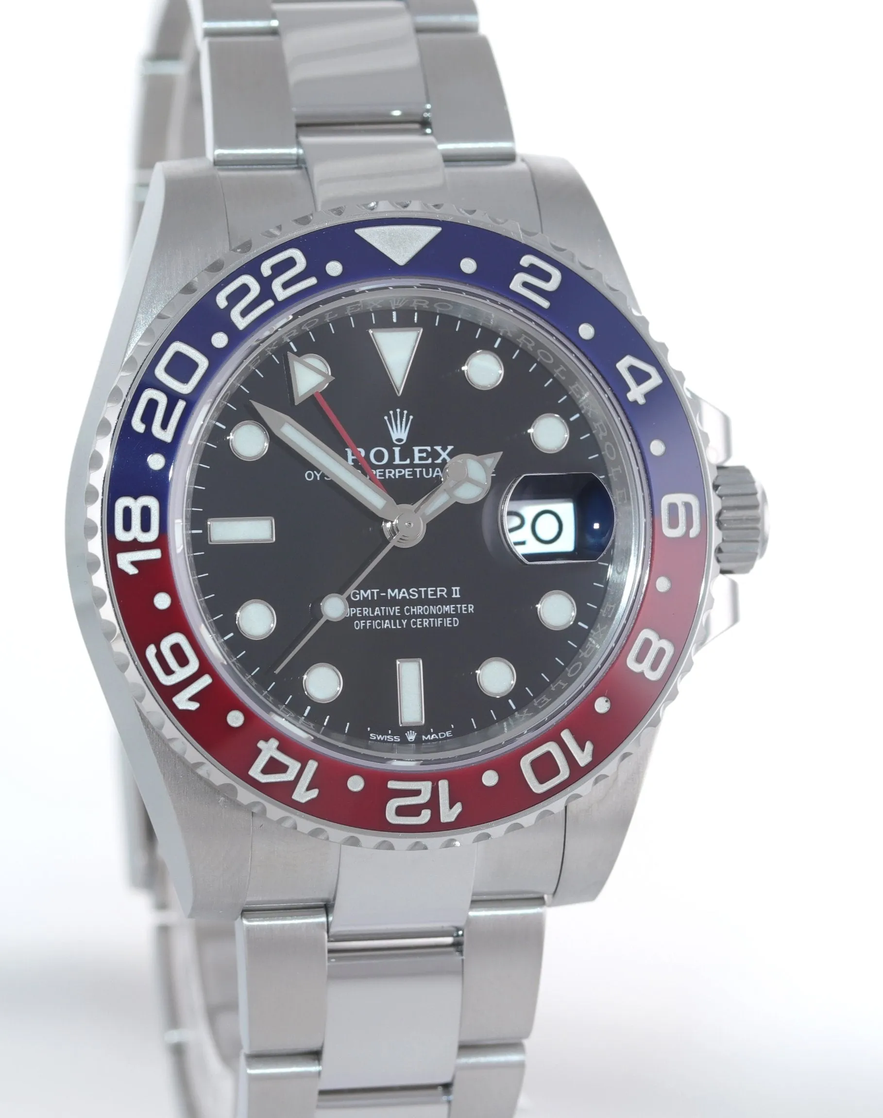March 2022 NEW PAPERS Rolex 126710 GMT Master PEPSI Blue Ceramic Oyster Watch