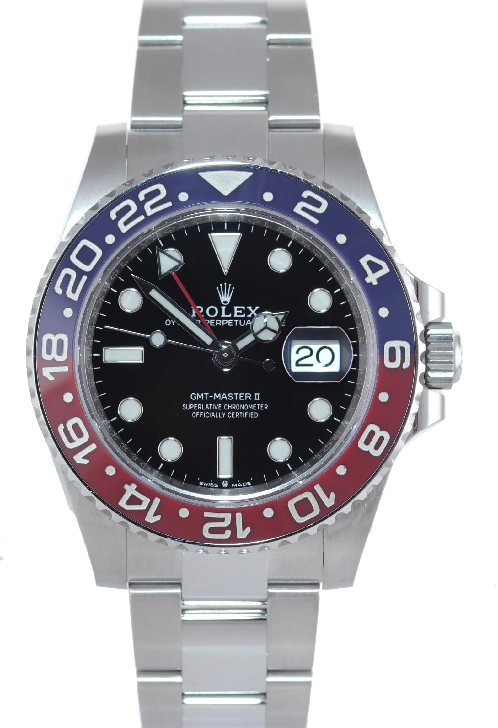 March 2022 NEW PAPERS Rolex 126710 GMT Master PEPSI Blue Ceramic Oyster Watch