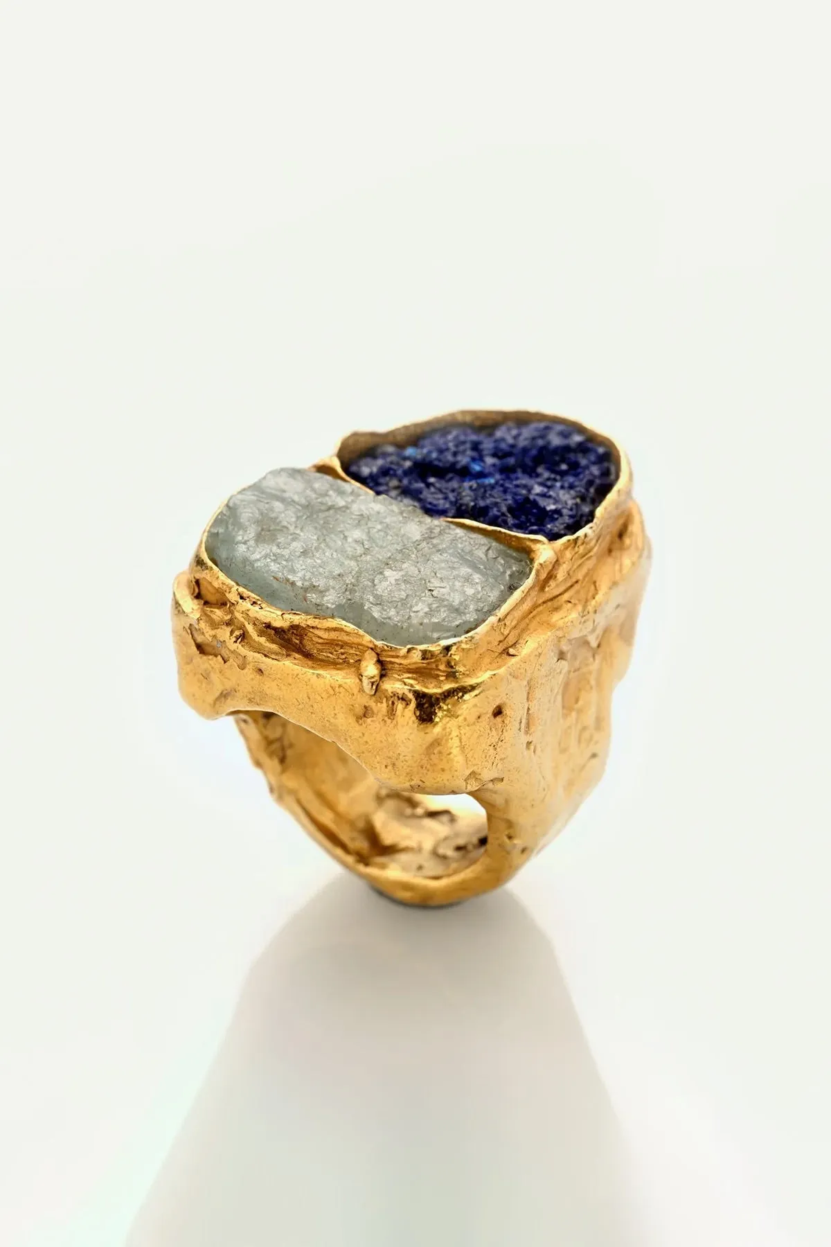 MARIE-ALEXANDRINE YVERNAULT | ZÉTA AQUARMARINE/AZURITE RING