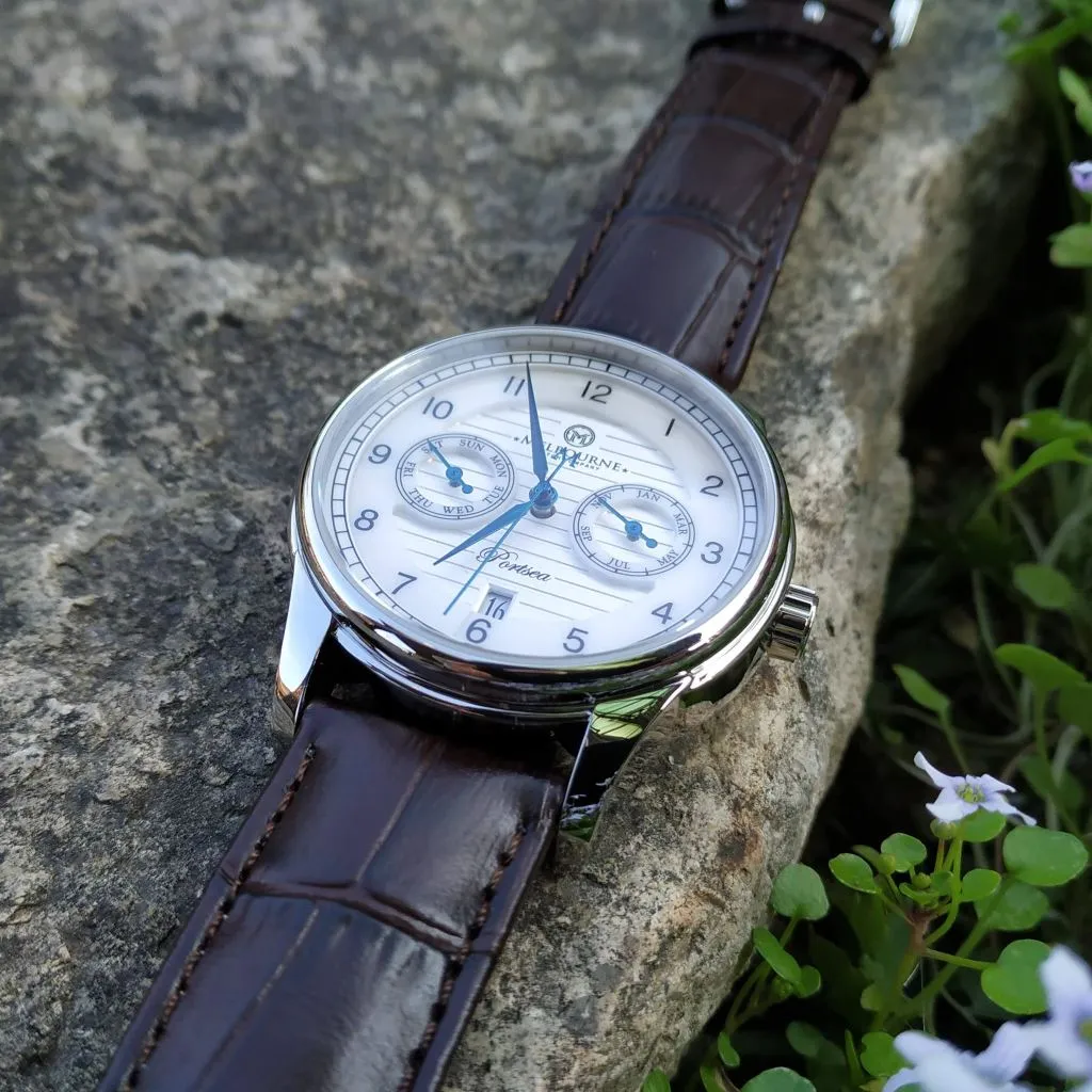 Melbourne Portsea Calendar Classic —&nbsp;Silver (Triple&nbsp;Calendar)