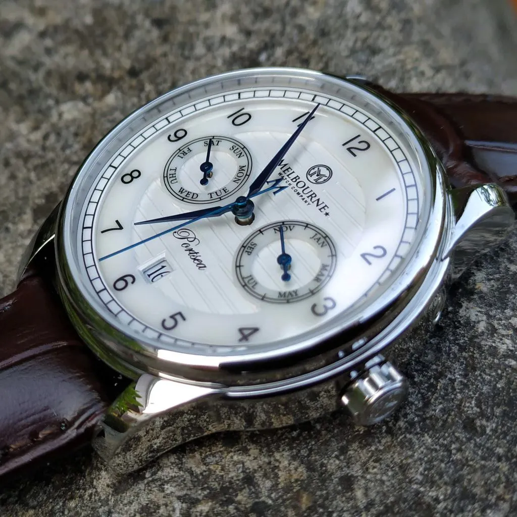 Melbourne Portsea Calendar Classic —&nbsp;Silver (Triple&nbsp;Calendar)
