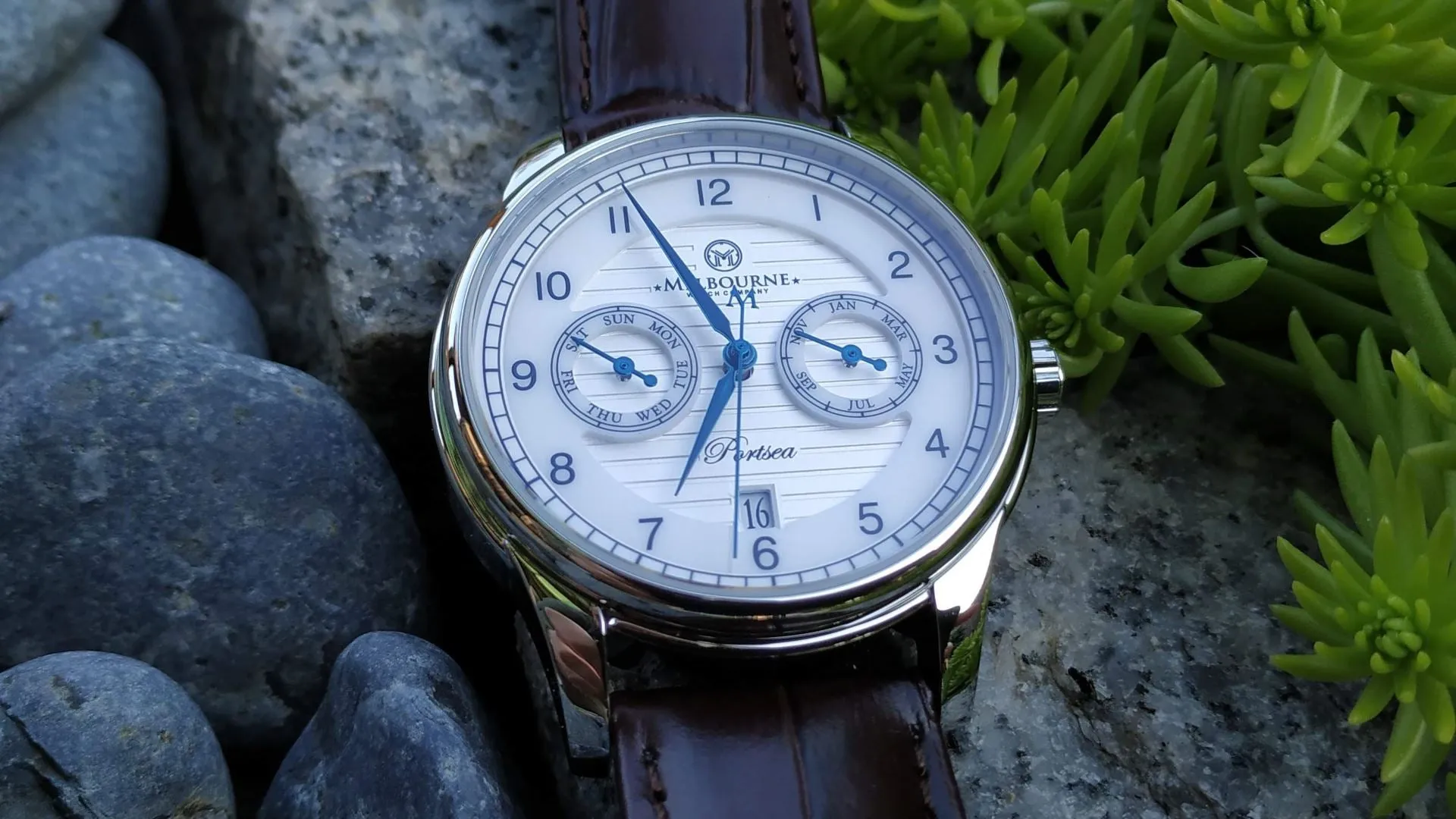Melbourne Portsea Calendar Classic —&nbsp;Silver (Triple&nbsp;Calendar)
