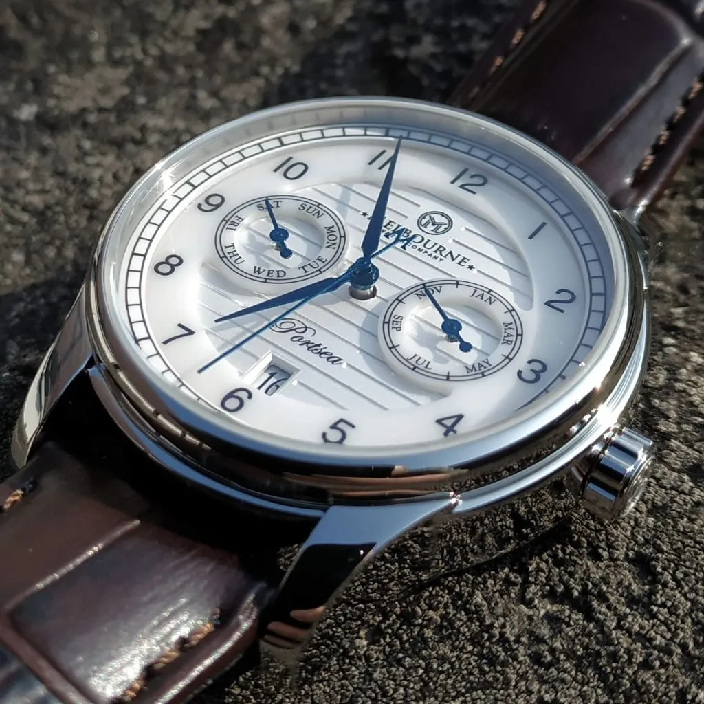 Melbourne Portsea Calendar Classic —&nbsp;Silver (Triple&nbsp;Calendar)