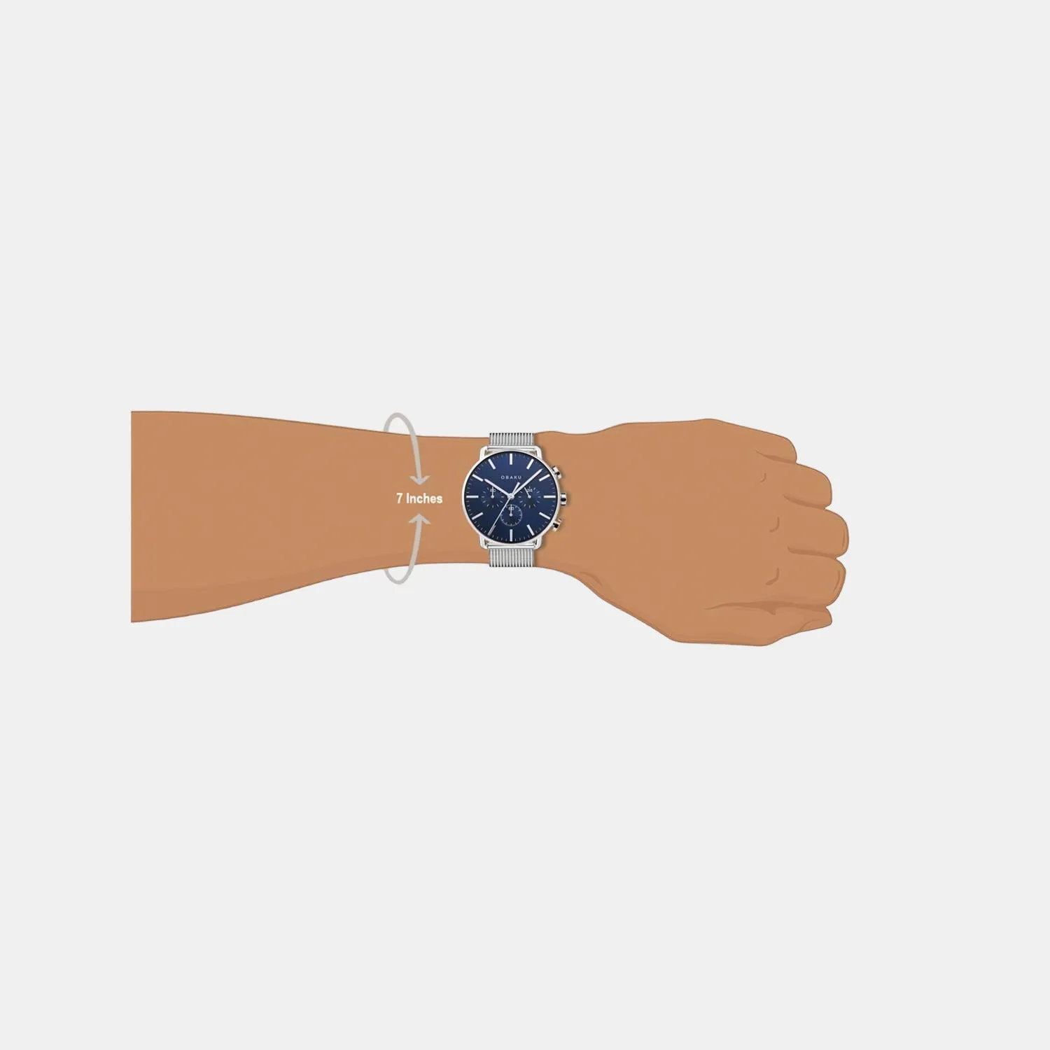 Men Blue Stainless Steel Chronograph Watch V232GCCLMC