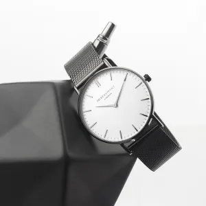 Men's Metallic Charcoal Grey Personalised Watch