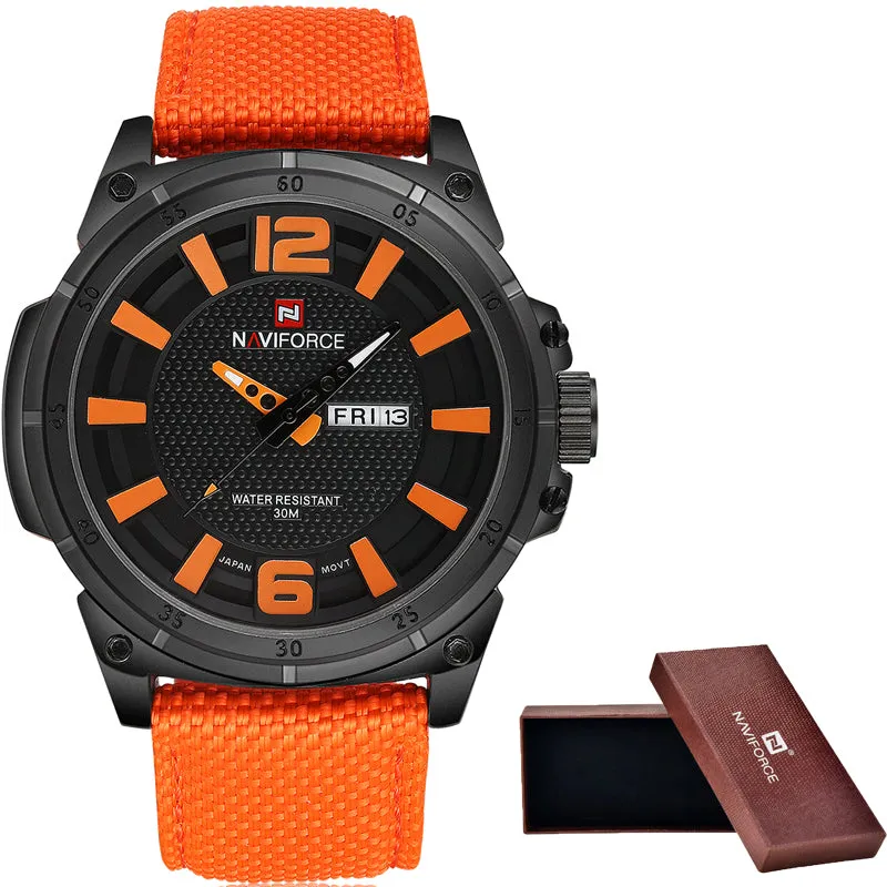 Men's Watches 3D Scale Fashion Quartz Dive 30M Nylon Strap