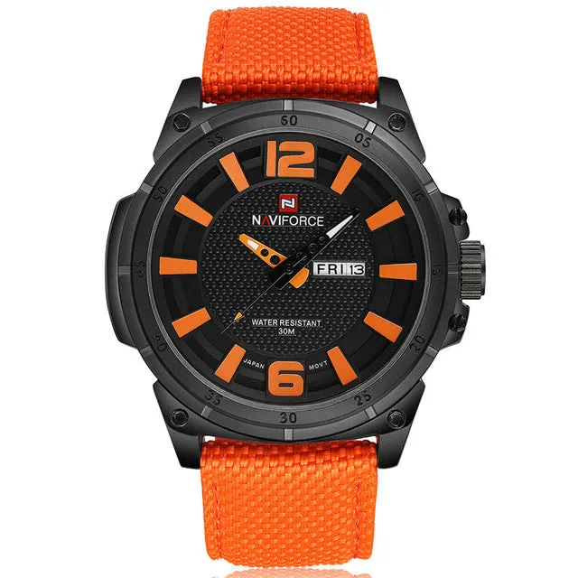 Men's Watches 3D Scale Fashion Quartz Dive 30M Nylon Strap