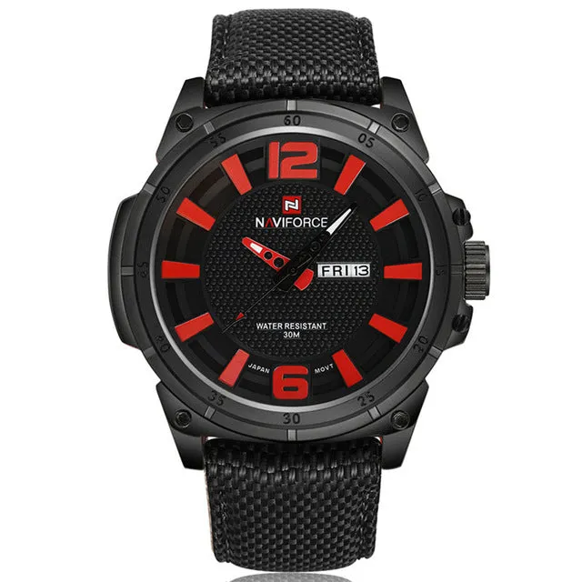Men's Watches 3D Scale Fashion Quartz Dive 30M Nylon Strap
