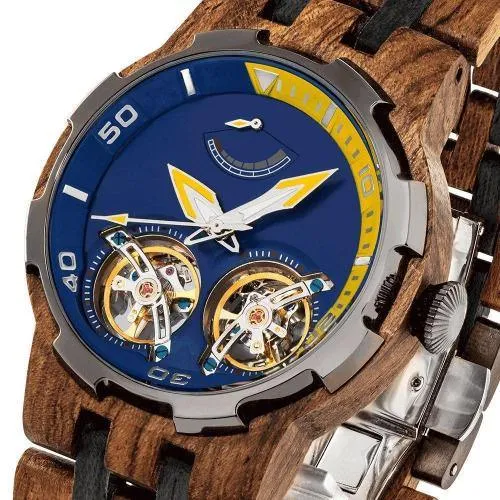 Men's Wood Watch Dual Wheel Automatic Ambila -2021 Pick