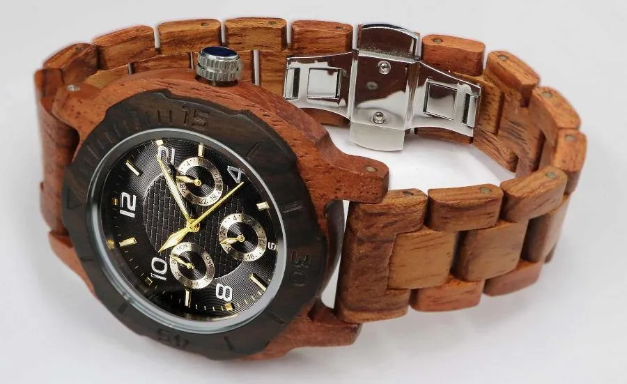 Men's Wood Watch Multi-Function Custom Kosso
