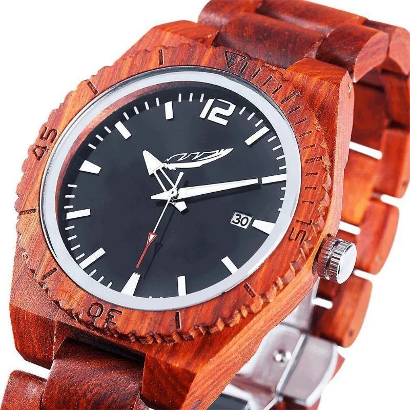 Men's Wood Watch Rose - Engrave it