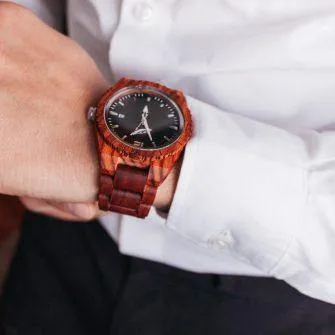 Men's Wood Watch Rose - Engrave it