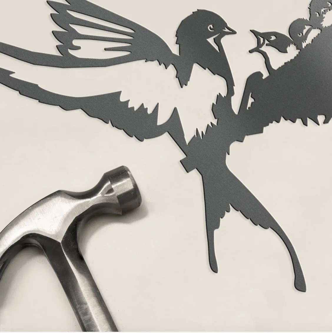 Metalbird - SWALLOW & CHICKS