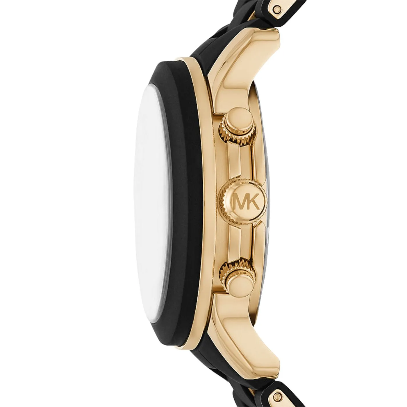 Michael Kors Runway Ladies Black Dial Gold-Tone Watch