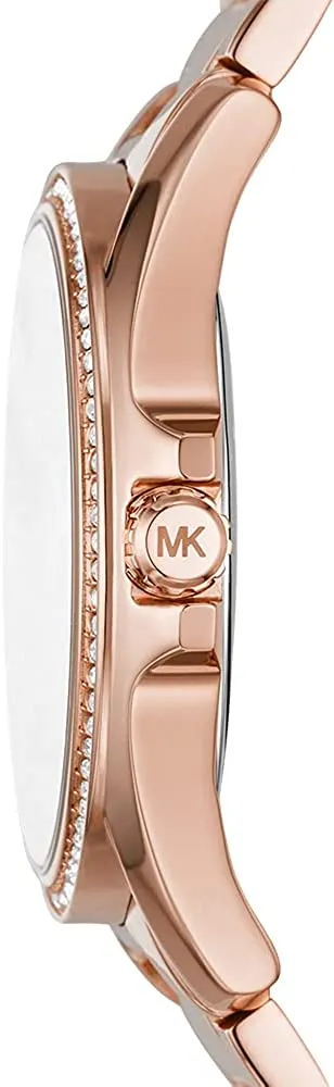 Michael Kors Women's Kacie Quartz Watch with Stainless Steel Strap, Rose Gold, 18 (Model: MK6930)