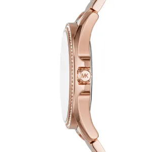 Michael Kors Women's Kacie Quartz Watch with Stainless Steel Strap, Rose Gold, 18 (Model: MK6930)