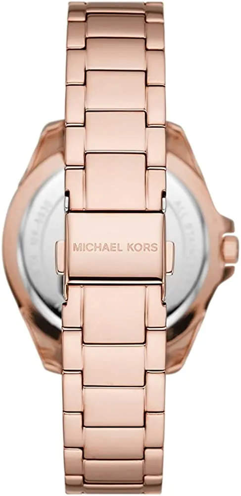 Michael Kors Women's Kacie Quartz Watch with Stainless Steel Strap, Rose Gold, 18 (Model: MK6930)