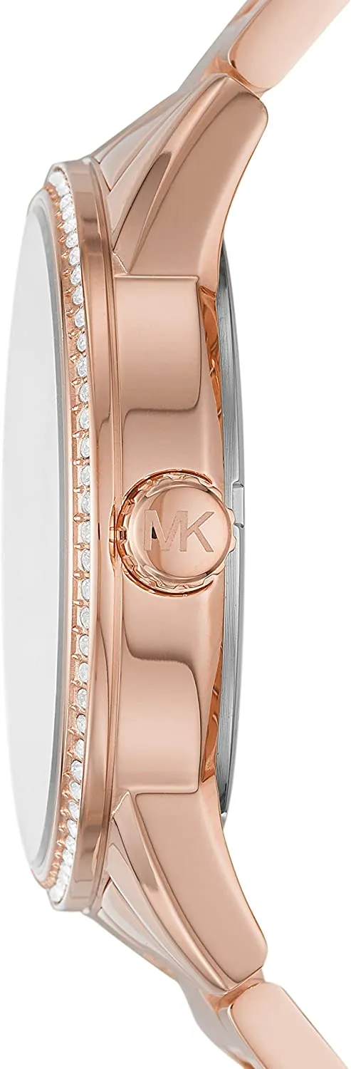Michael Kors Women's Ritz Quartz Watch with Stainless Steel Strap, Pink, 20 (Model: MK6863)