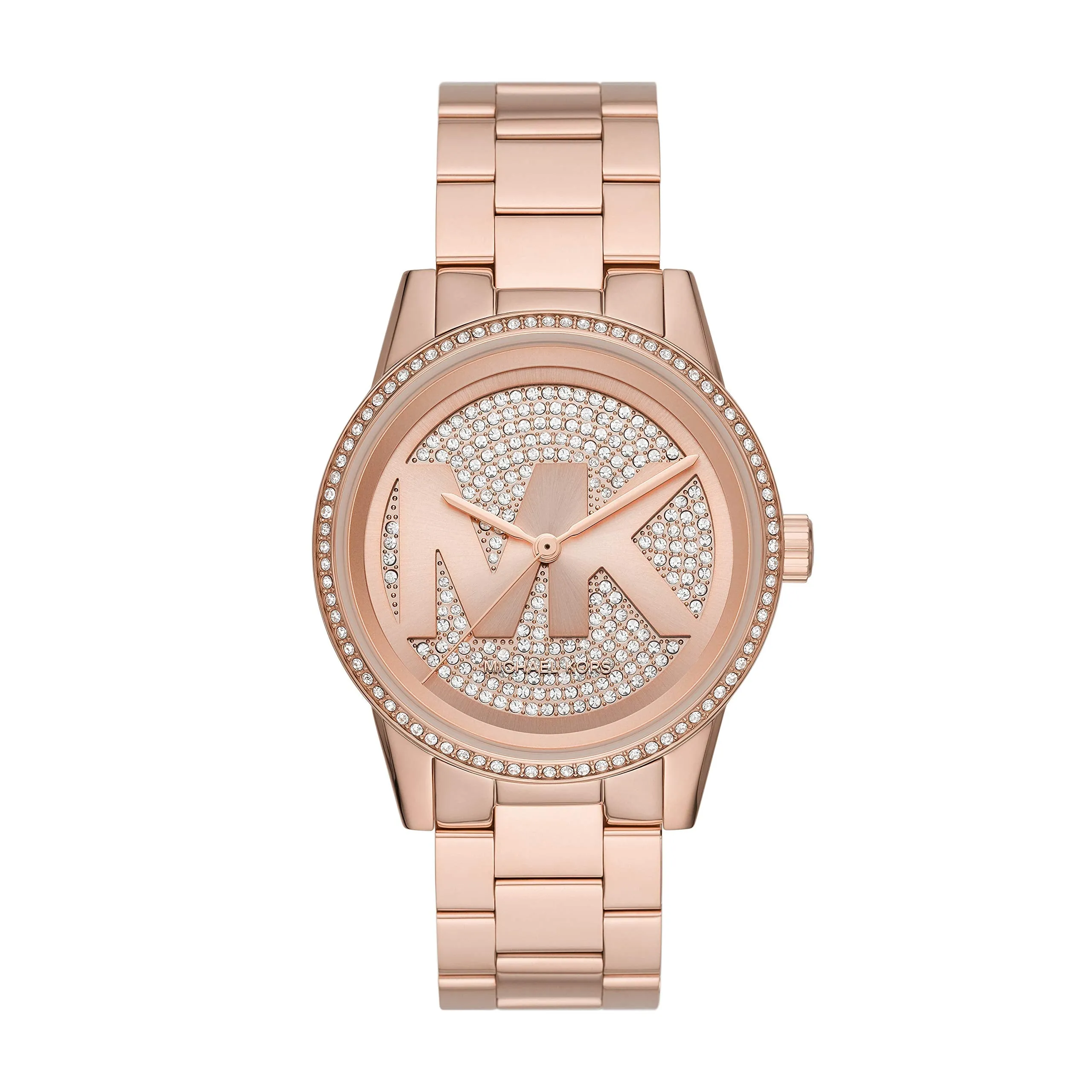 Michael Kors Women's Ritz Quartz Watch with Stainless Steel Strap, Pink, 20 (Model: MK6863)