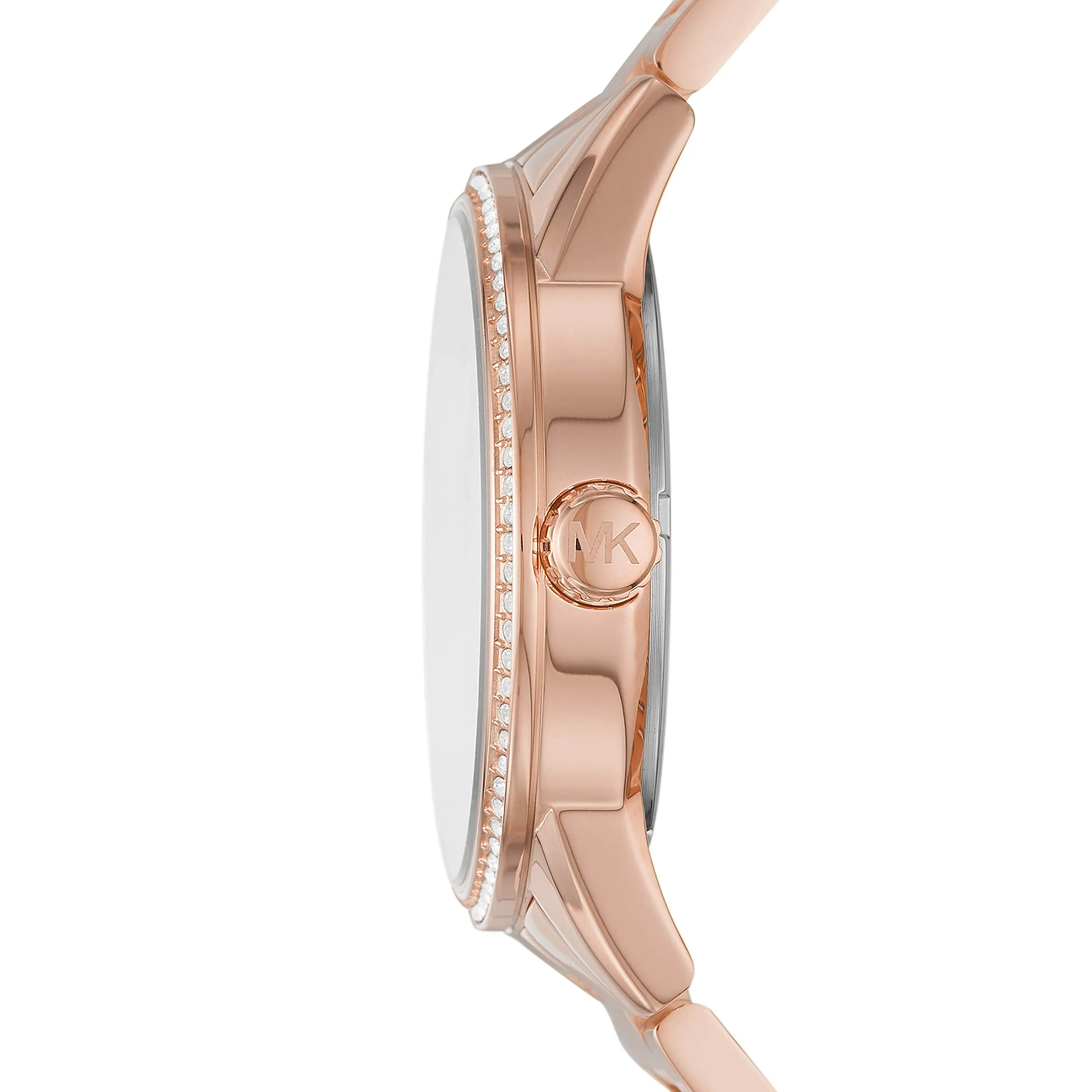 Michael Kors Women's Ritz Quartz Watch with Stainless Steel Strap, Pink, 20 (Model: MK6863)