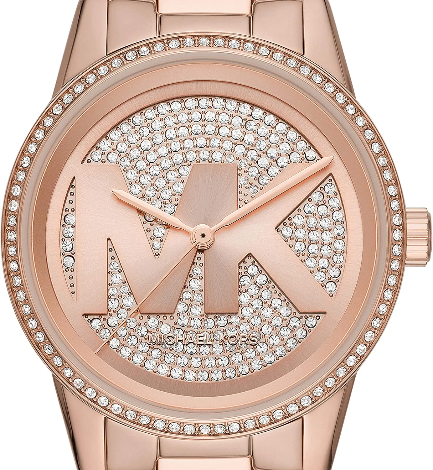Michael Kors Women's Ritz Quartz Watch with Stainless Steel Strap, Pink, 20 (Model: MK6863)