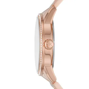 Michael Kors Women's Ritz Quartz Watch with Stainless Steel Strap, Pink, 20 (Model: MK6863)