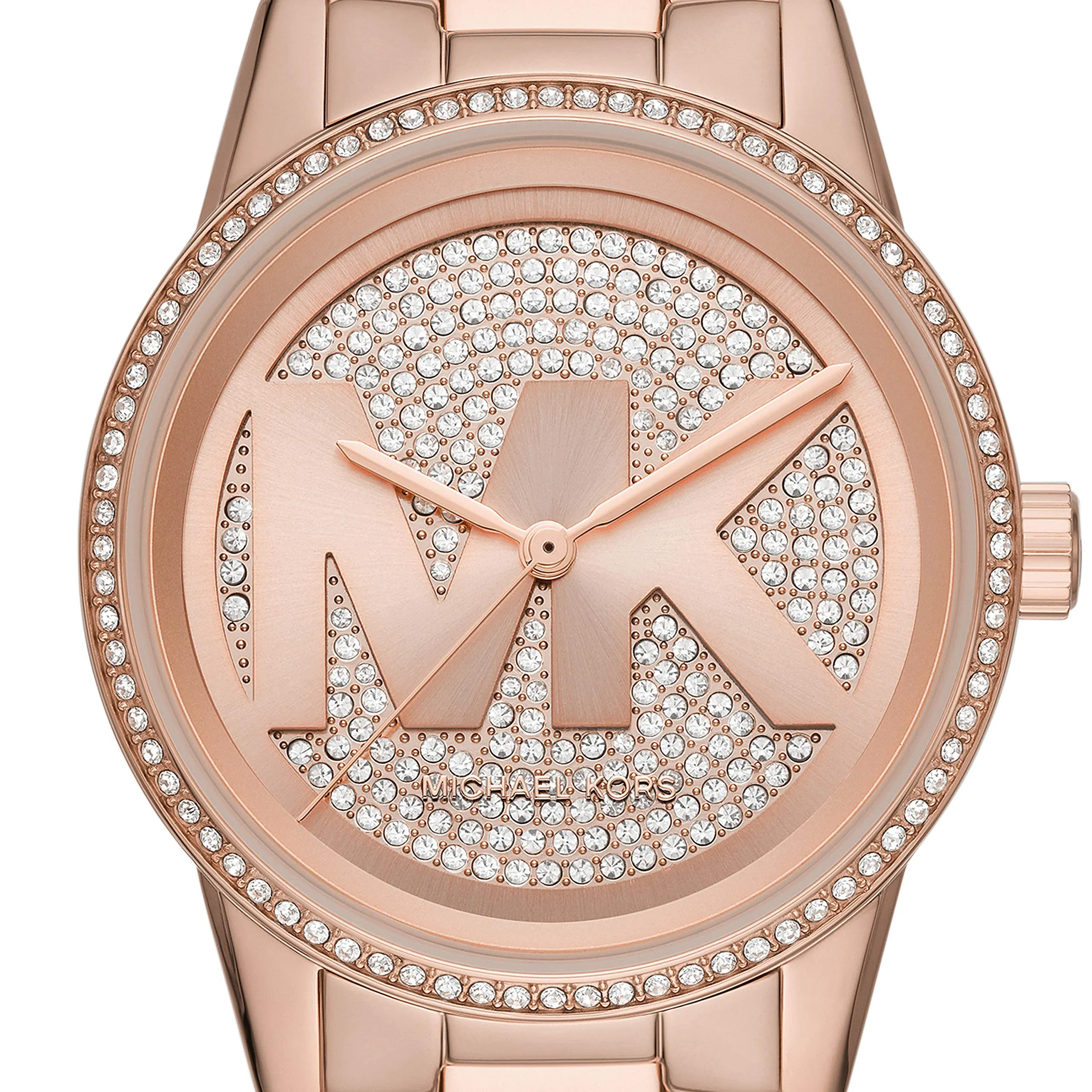 Michael Kors Women's Ritz Quartz Watch with Stainless Steel Strap, Pink, 20 (Model: MK6863)