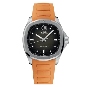 Mido Multifort TV Big Date Grey Dial Orange Strap Men's Watch M0495261708100