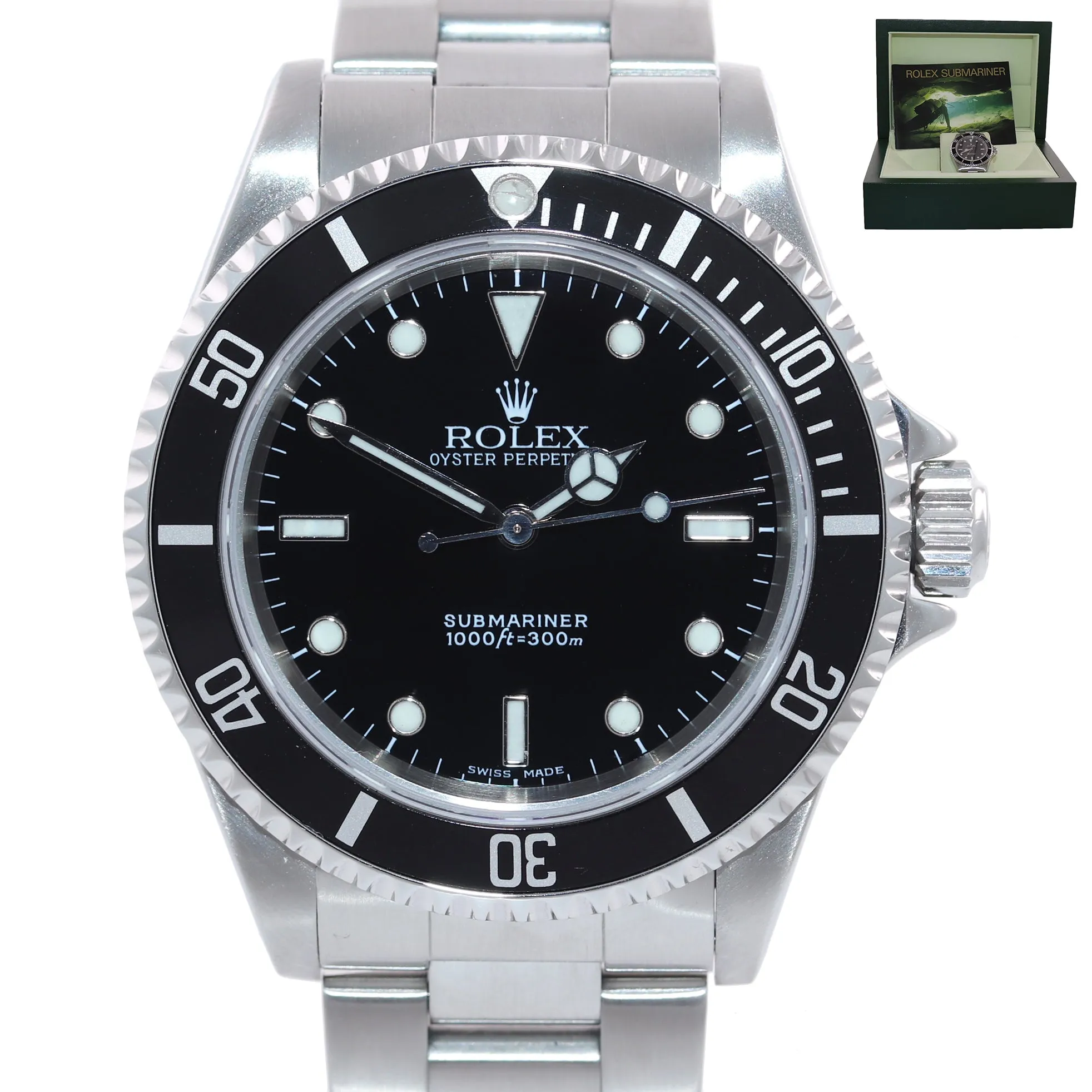 MINT 2003 Rolex Submariner No-Date 14060m Steel Black Pre Ceramic Watch Box