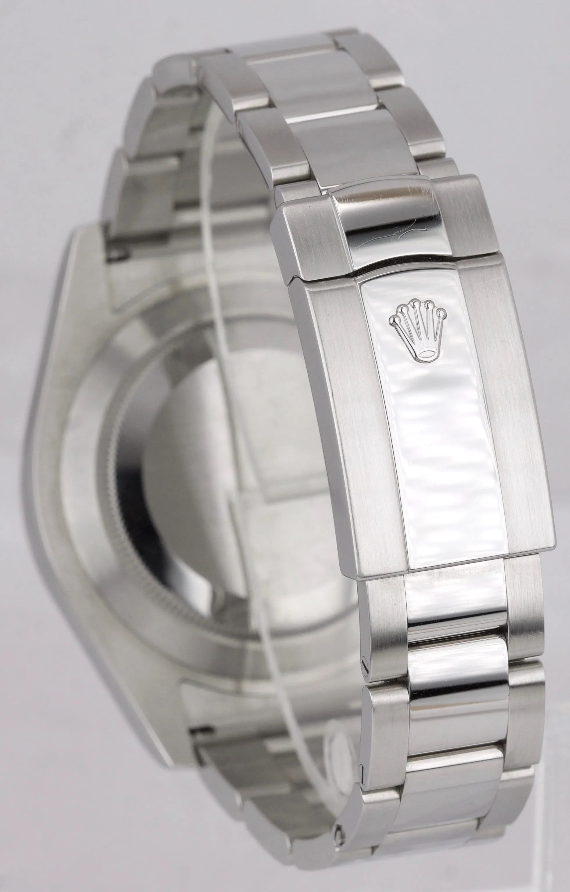 MINT 2017 Rolex DateJust II 41mm White Smooth Stainless Oyster Watch 116300
