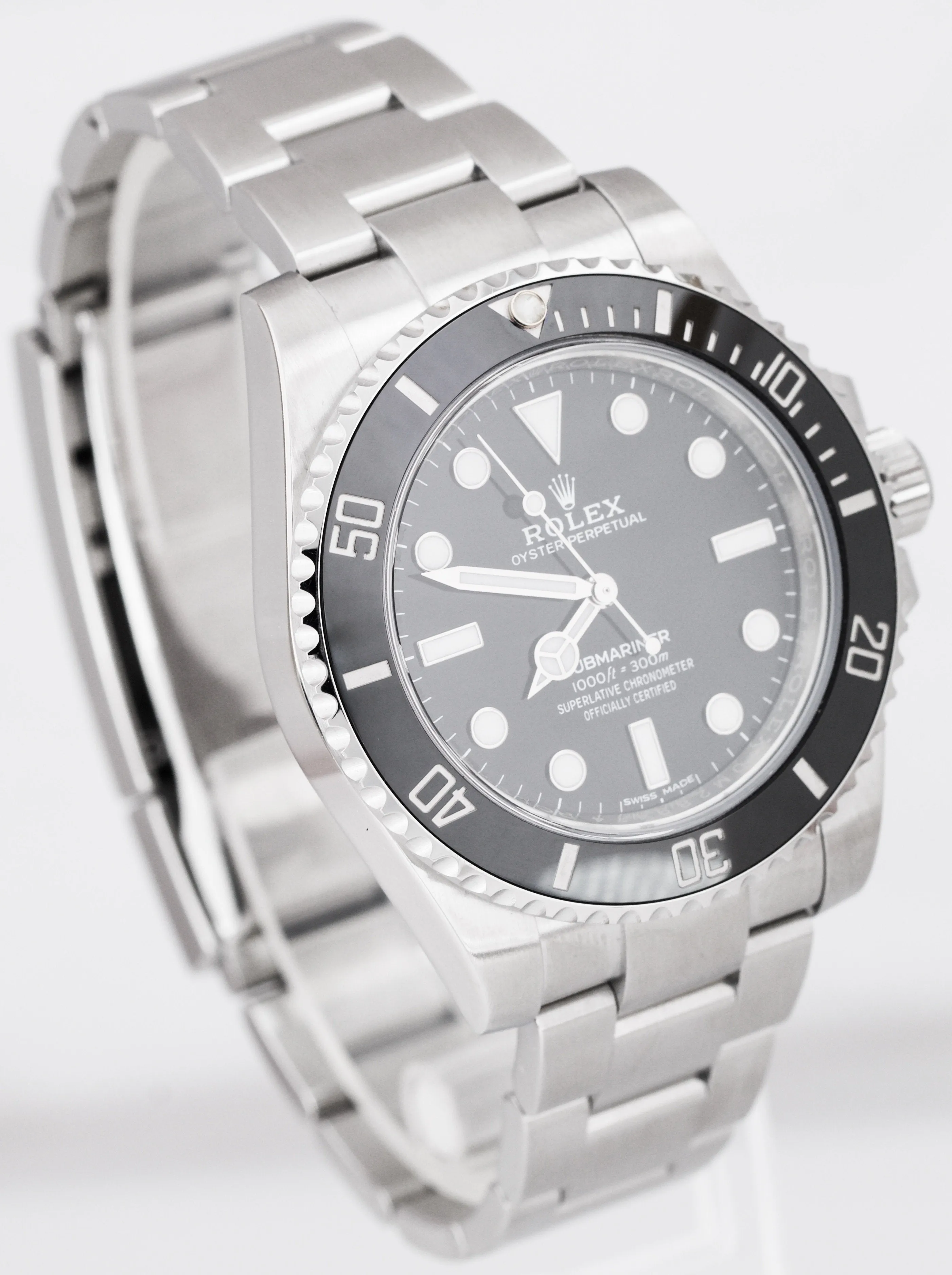 MINT 2017 Rolex Submariner No-Date Stainless Steel 40mm Ceramic Watch 114060