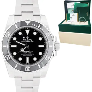 MINT 2017 Rolex Submariner No-Date Stainless Steel 40mm Ceramic Watch 114060