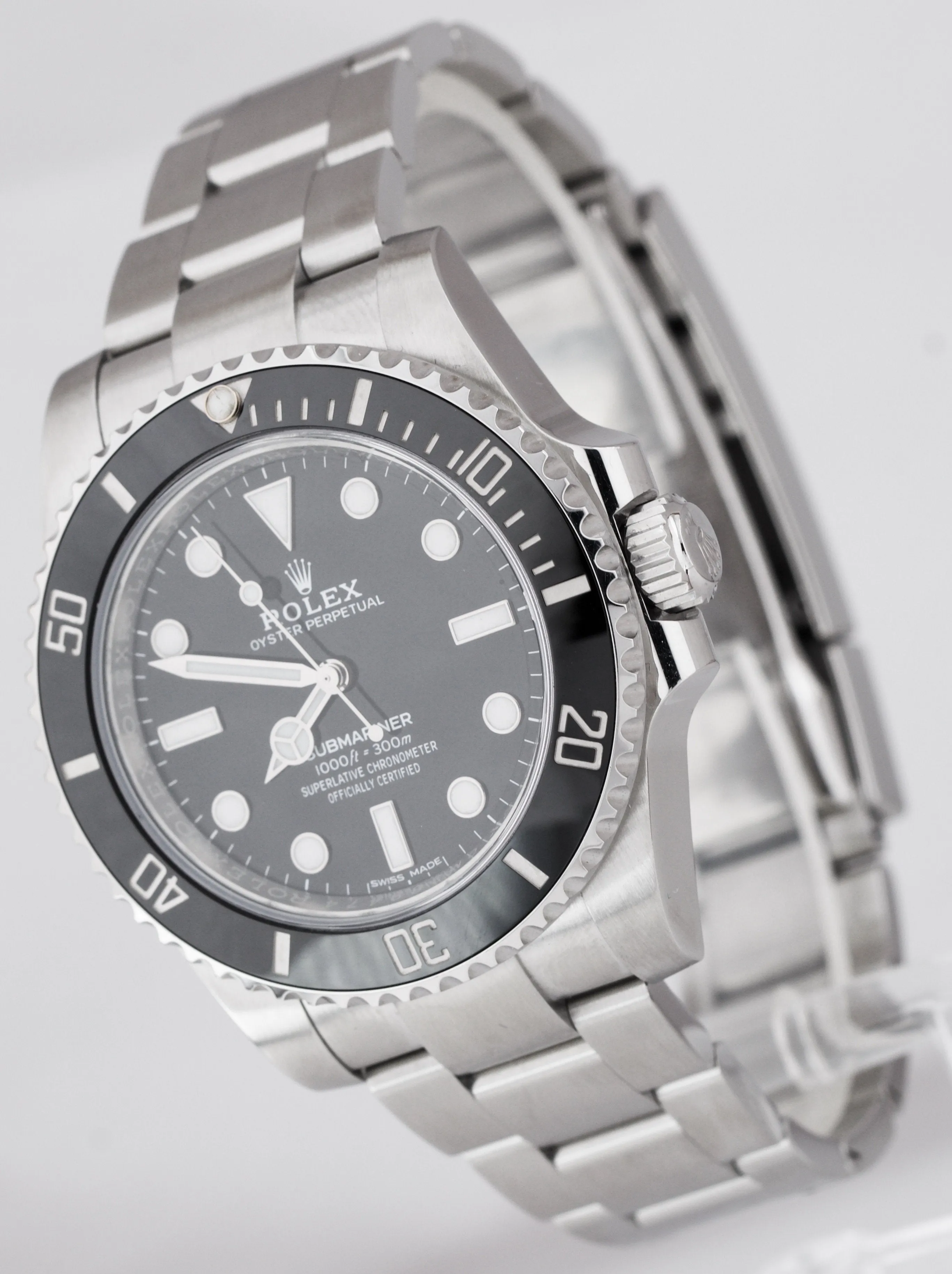 MINT 2017 Rolex Submariner No-Date Stainless Steel 40mm Ceramic Watch 114060