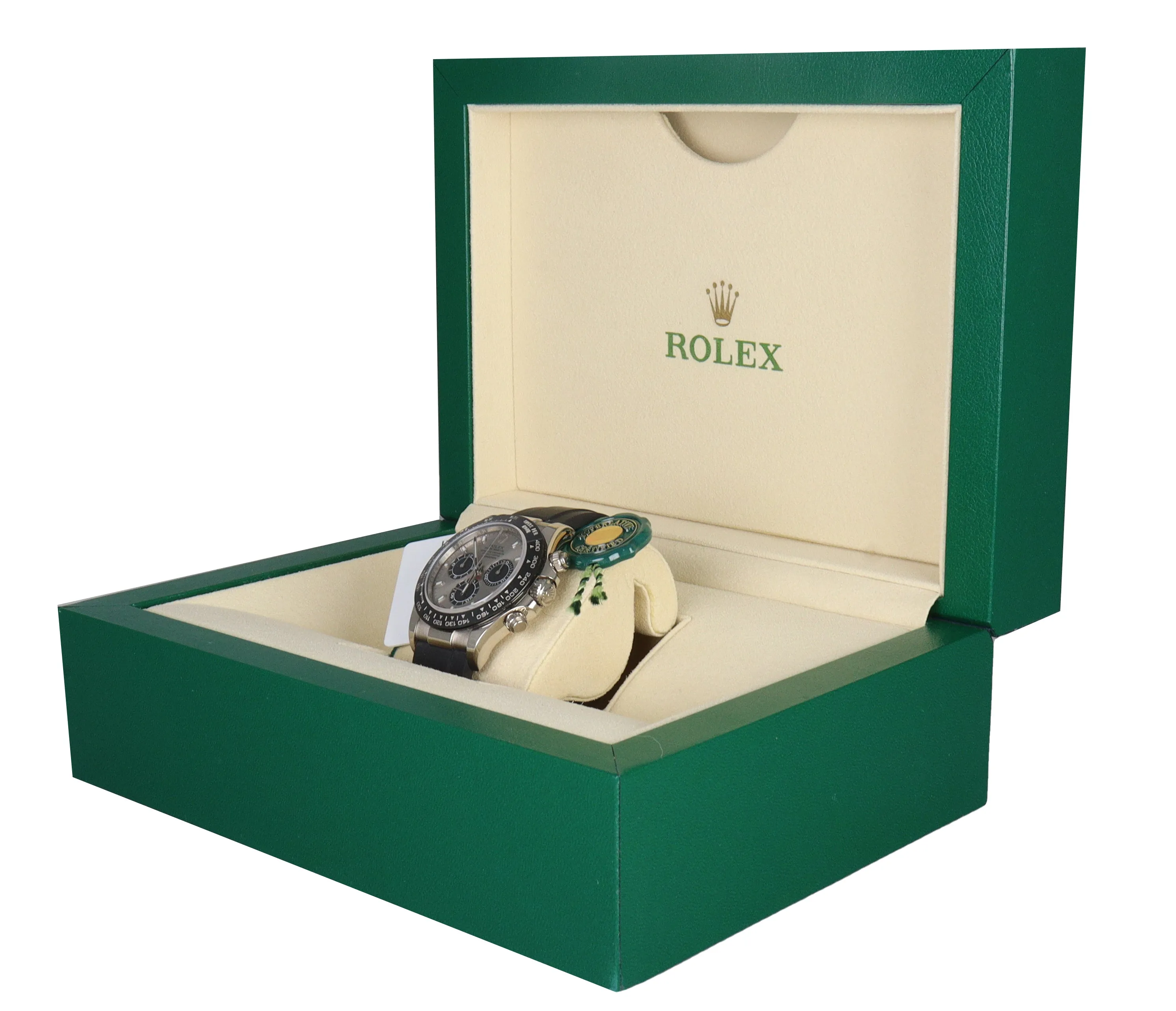 MINT 2018 Rolex Daytona Cosmograph 116519 18K White Gold OysterFlex Ceramic