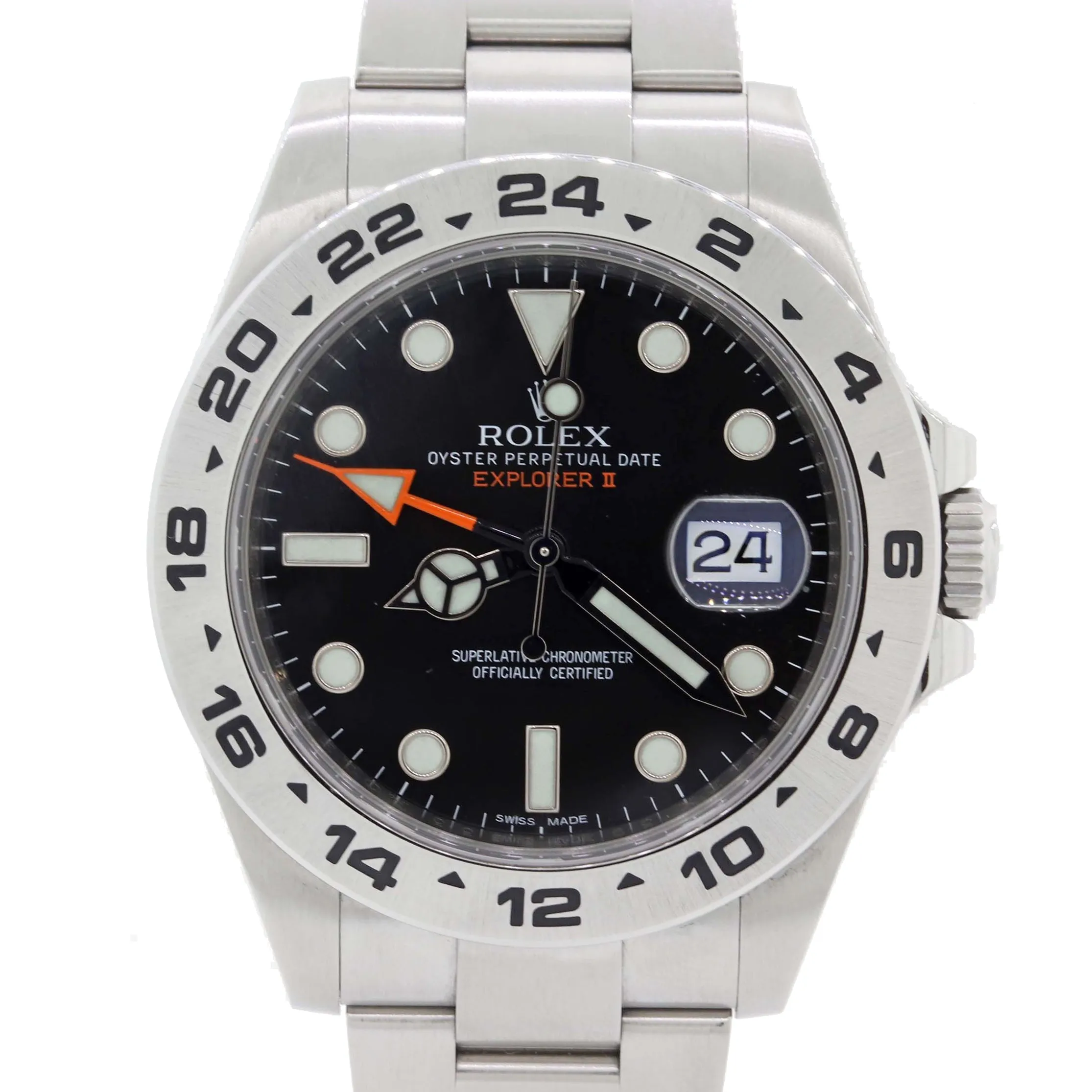 MINT 2019 PAPERS Rolex Explorer II 42mm 216570 Black Dial Steel GMT Date Watch