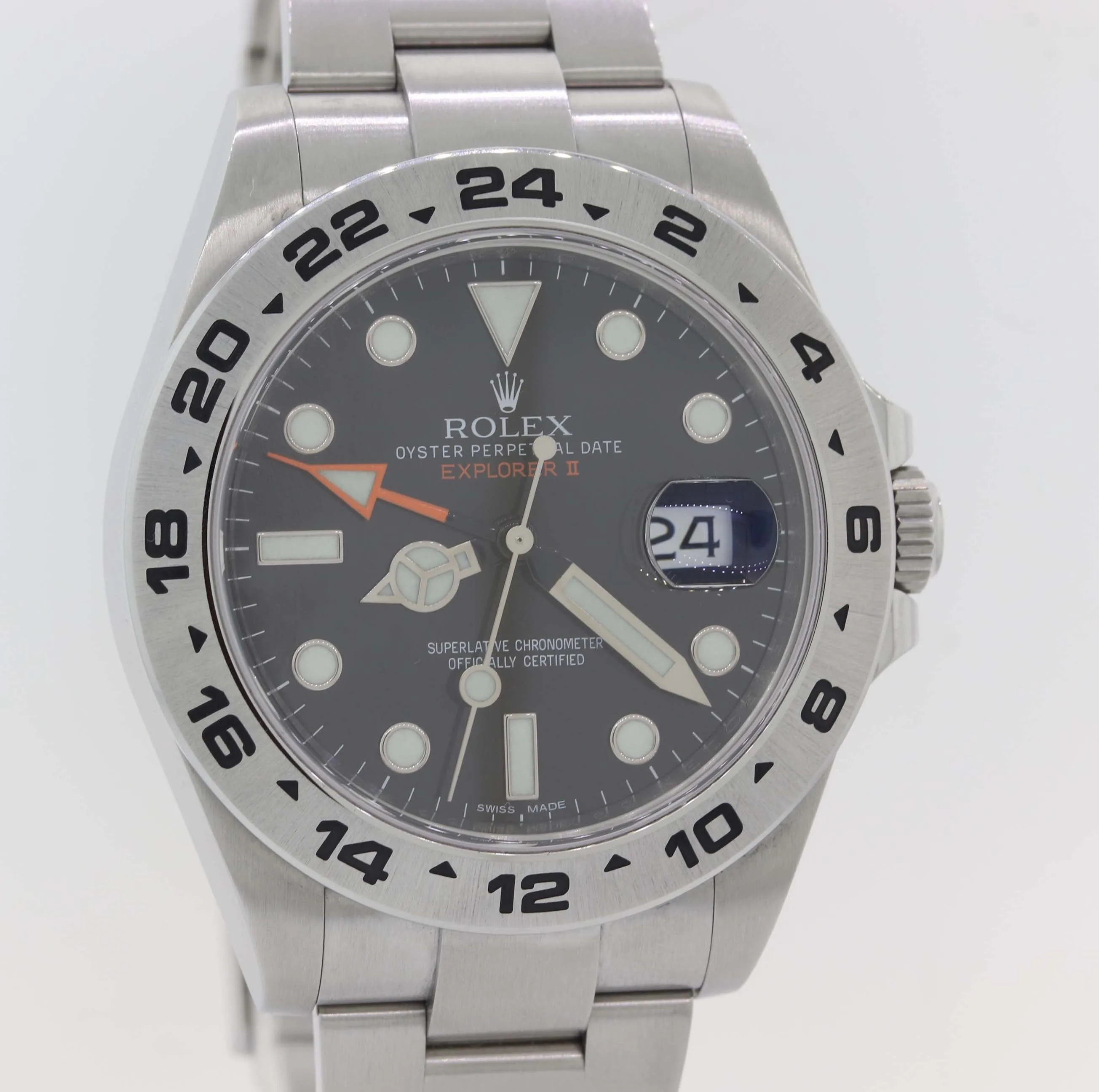 MINT 2019 PAPERS Rolex Explorer II 42mm 216570 Black Dial Steel GMT Date Watch